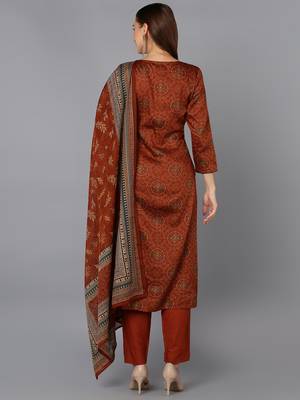 Rust Orange Salwar Suit Set for Casual Days 4