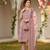 pink color printed silk blend styles kurta trouser with dupatta
