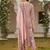 pink color printed silk blend styles kurta trouser with dupatta