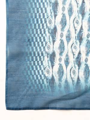 grey color embroidered silk blend styles kurta trouser with dupatta 5