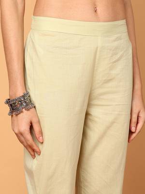 green color printed pure cotton styles kurta trouser with dupatta 5