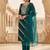 navy blue color yoke design viscose rayon styles kurta trouser with dupatta