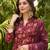 maroon color printed rayon blend styles kurta trouser with dupatta