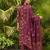 maroon color printed rayon blend styles kurta trouser with dupatta