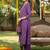 violet color printed rayon blend styles kurta trouser with dupatta