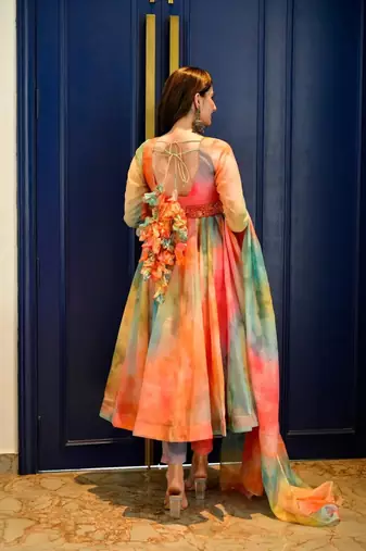 Organza churidar dress set