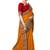 Trendmalls Orange embroidered silk   Traditional Wedding Party Wear Bridal Saree With Blouse  