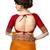 Trendmalls Orange embroidered silk   Traditional Wedding Party Wear Bridal Saree With Blouse  