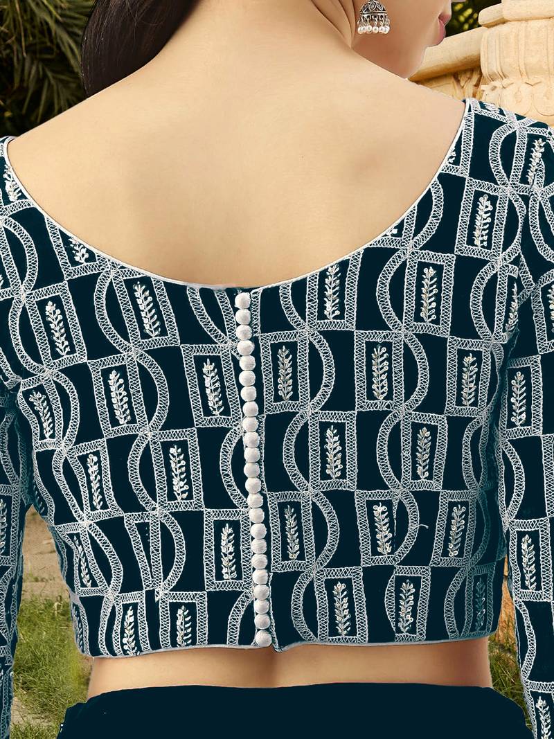 Trendmalls  Chikankari Sequins Embroidery Georgette Lehenga Choli with Dupatta Lehenga Choli with Dupatta