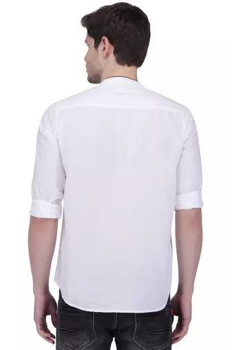 men's linen cotton white short kurta for men
