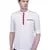 men's linen cotton white short kurta for men