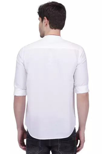 men's linen cotton white short kurta for men