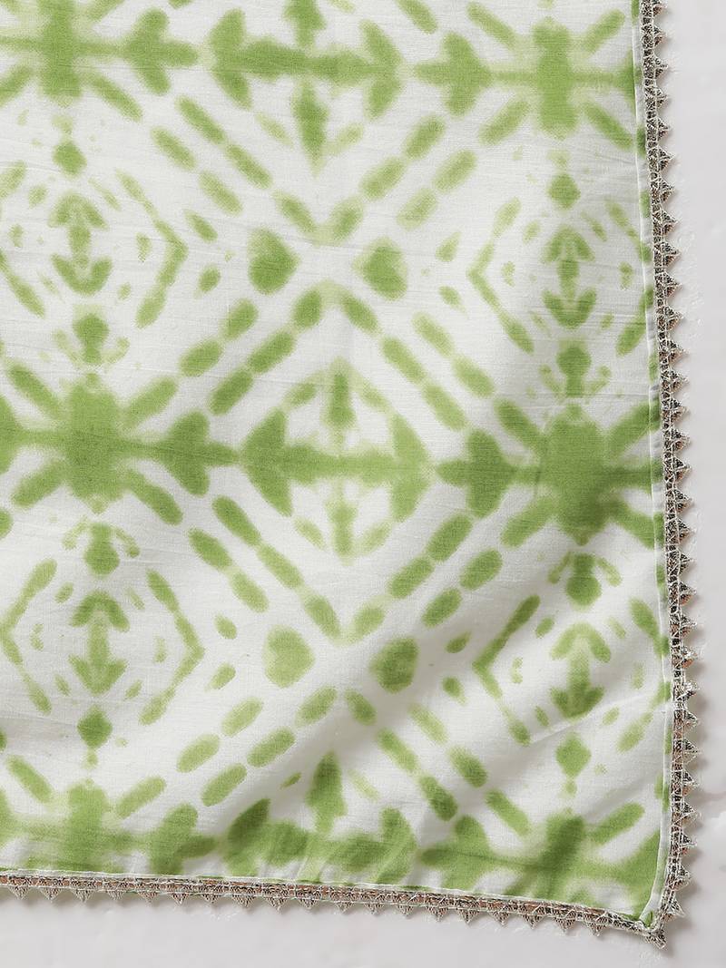 white color solid pure cotton styles kurta trouser with dupatta