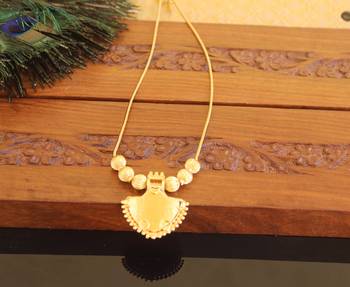Kerala style gold plated palakka necklace 3