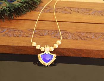 Kerala style gold plated palakka necklace 1