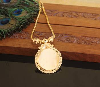 Kerala style gold plated temple palakka necklace 3