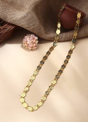 24 Inch Golden Laxmi Motif Necklace 2