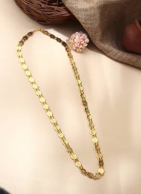24 Inch Golden Laxmi Motif Necklace 3