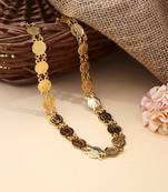 30 Inch Golden Laxmi Motif Necklace