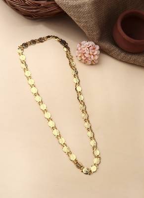 30 Inch Golden Laxmi Motif Necklace 2