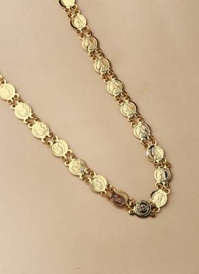 30 Inch Golden Laxmi Motif Necklace 3