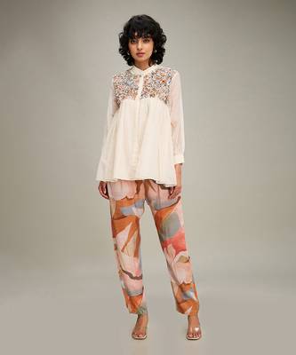 Off white emboridery co ord set 1