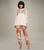 Off white emboridery co ord set