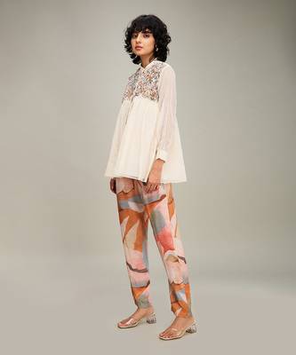 Off white emboridery co ord set 3