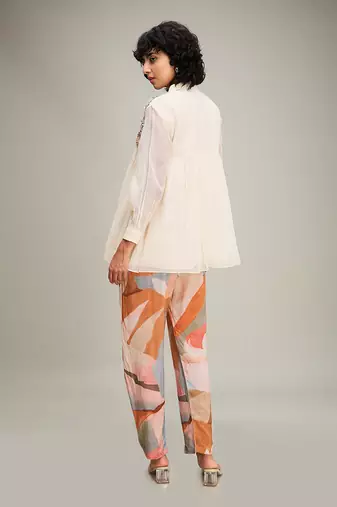 Off white emboridery co ord set