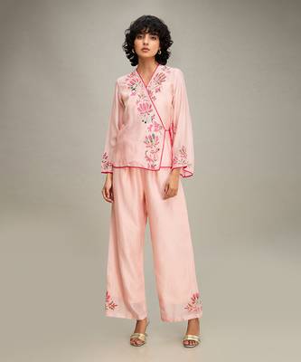 Pink mehr patchwork top and pants 1
