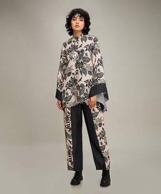 Black ahyana printed co-ord set 1
