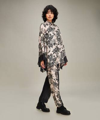 Black ahyana printed co-ord set 2