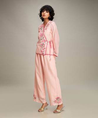 Pink mehr patchwork top and pants 3
