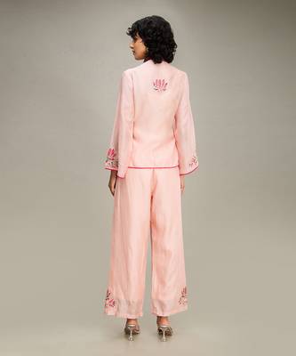 Pink mehr patchwork top and pants 4