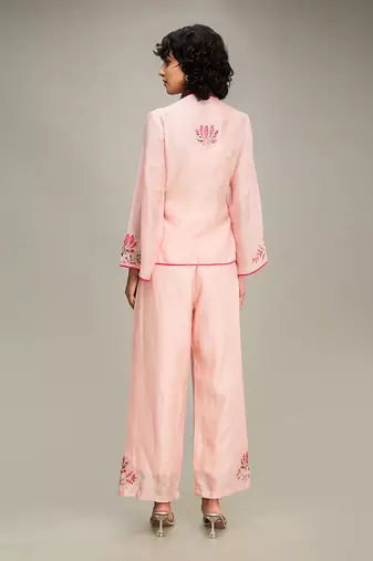 Pink mehr patchwork top and pants