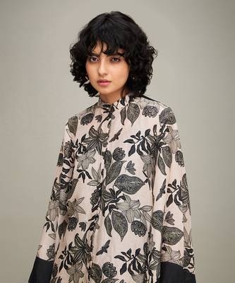 Black ahyana printed co-ord set 5