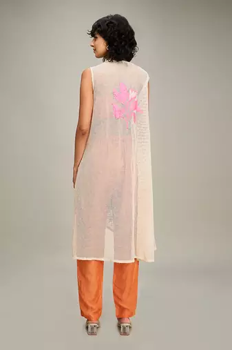 Orange zinnia applique co ord set