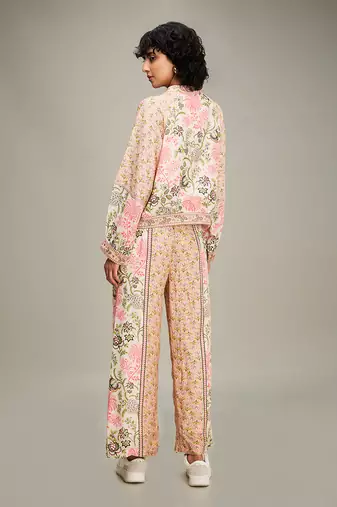 Multicolor mehr printed co-ord set