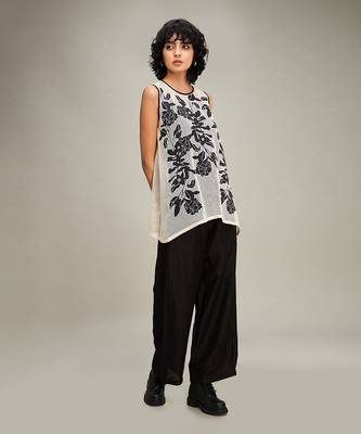 Black zinnia applique co-ord set 2
