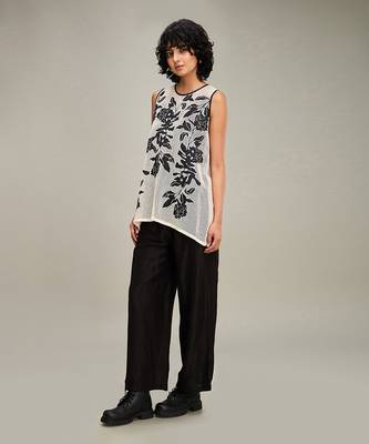 Black zinnia applique co-ord set 3