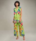 Green embellished co ord set