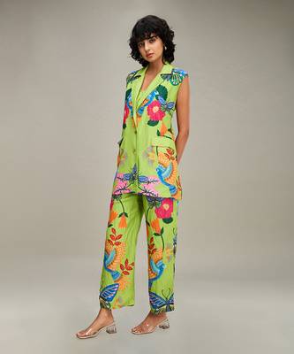 Green embellished co ord set 3