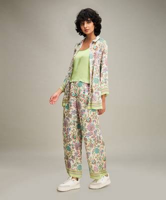 Multicolor mehr printed co ord set with jacket 3