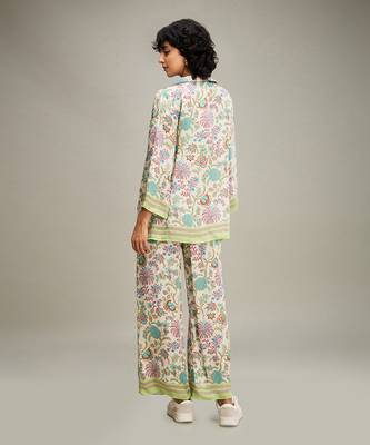 Multicolor mehr printed co ord set with jacket 4