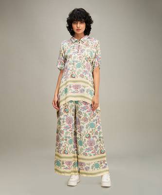 Multicolor mehr printed co ord set 1