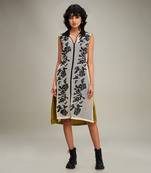 Off white zinnia applique dress