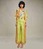 Green avain canopy embellished kimono co ord set