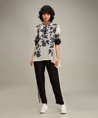 Off white zinnia applique co-ord set 1
