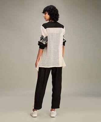Off white zinnia applique co-ord set 4