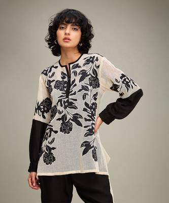 Off white zinnia applique co-ord set 5